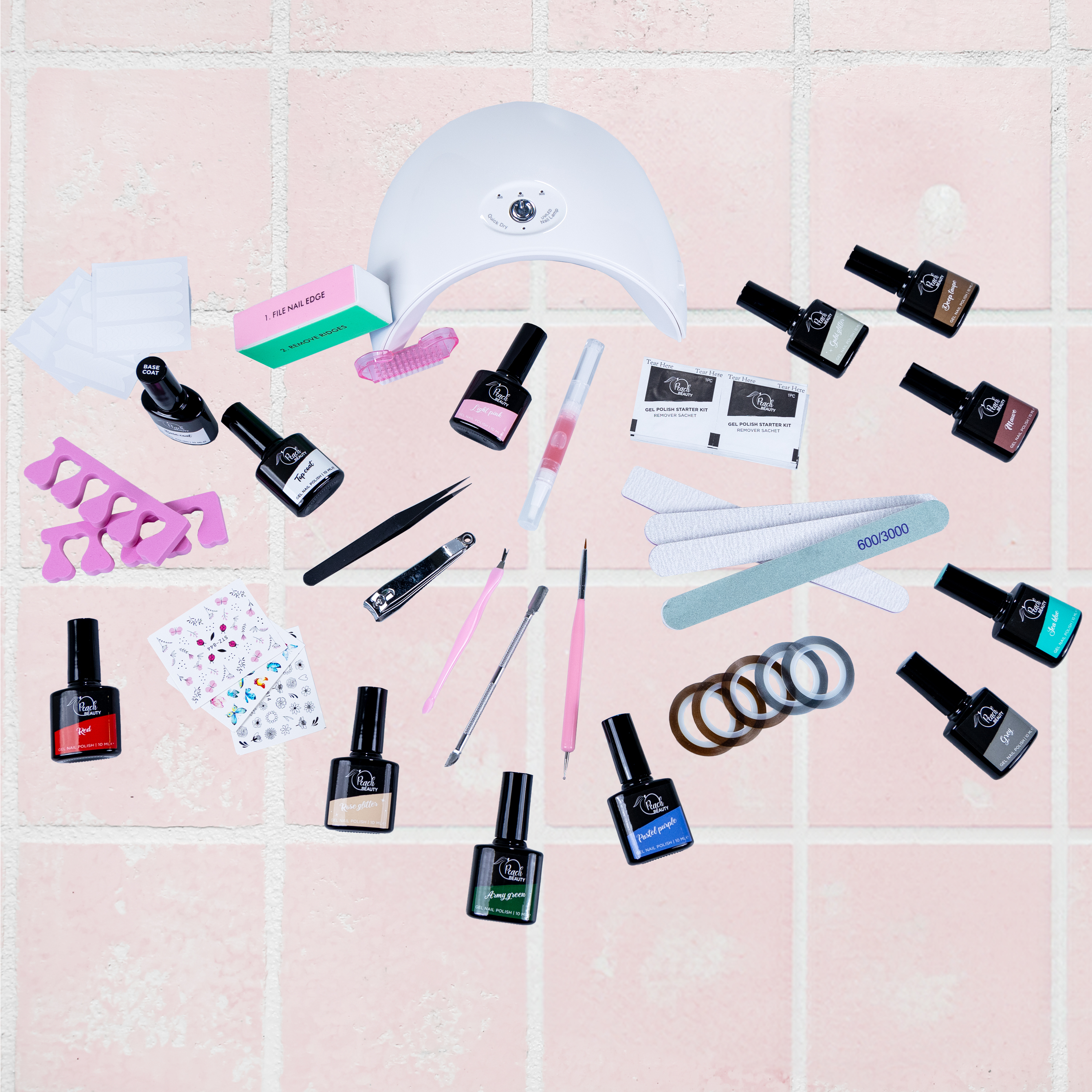 Gel Nail Polish Starter set - 58-piece set