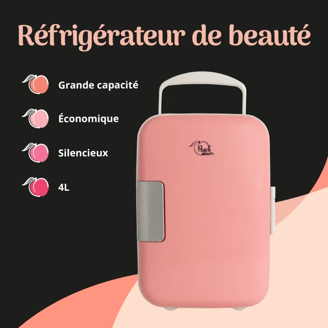 Réfrigérateur pour produits de beauté et de maquillage - Rose